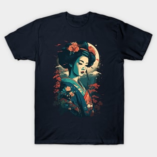 Tradicional Japanese Woman Geisha T-Shirt